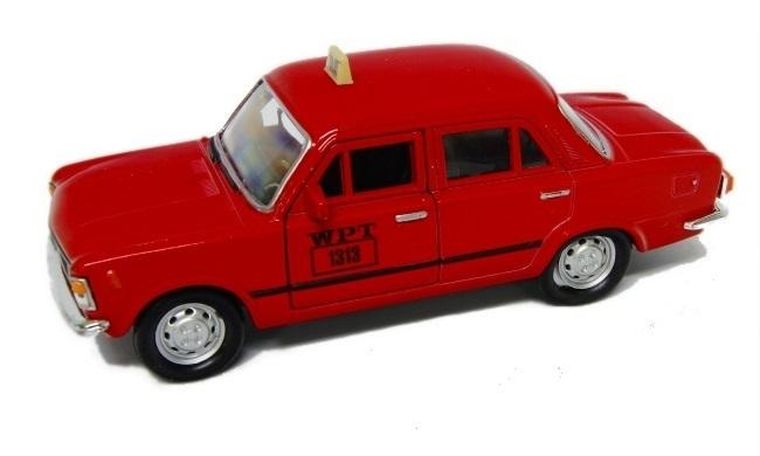 Welly, Fiat 125p, pojazd, czerwony, 1:39