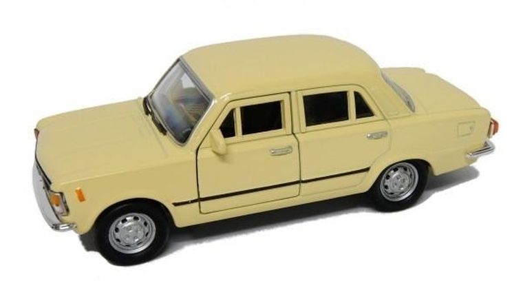 Welly, Fiat 125p, pojazd, kremowy, 1:39