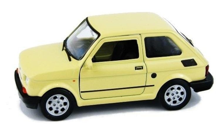 Welly, Fiat 126p, pojazd, kremowy, 1:27