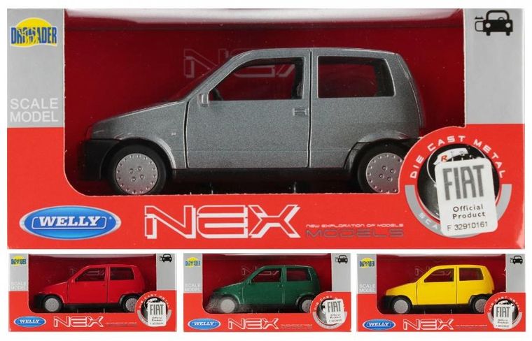 Welly, Fiat Cinquecento, pojazd, model metalowy, 1 szt.