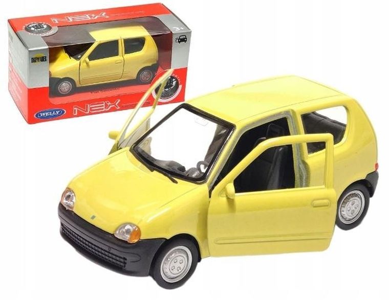Welly, Fiat Seicento, pojazd, model metalowy, 1 szt.