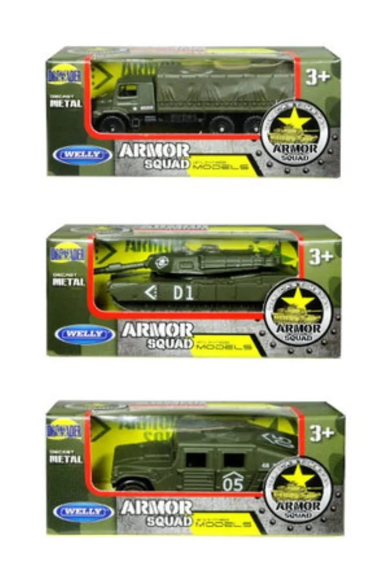 Welly, pojazd wojskowy, model, 1:60, 1 szt.