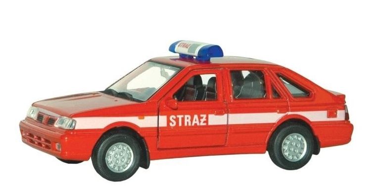 Welly, Polonez Caro Plus, Straż, pojazd, czerwony, 1:39