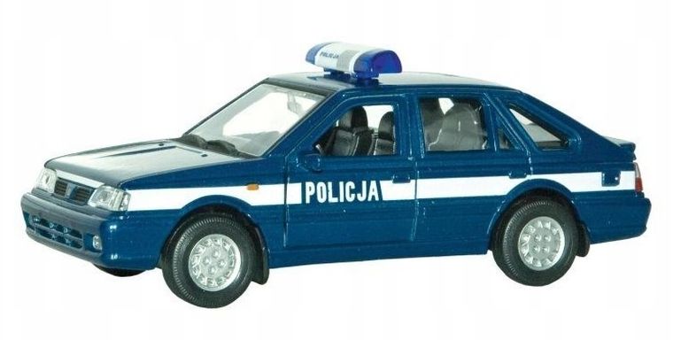 Welly, Polonez Caro, Policja, pojazd, granatowy, 1:39