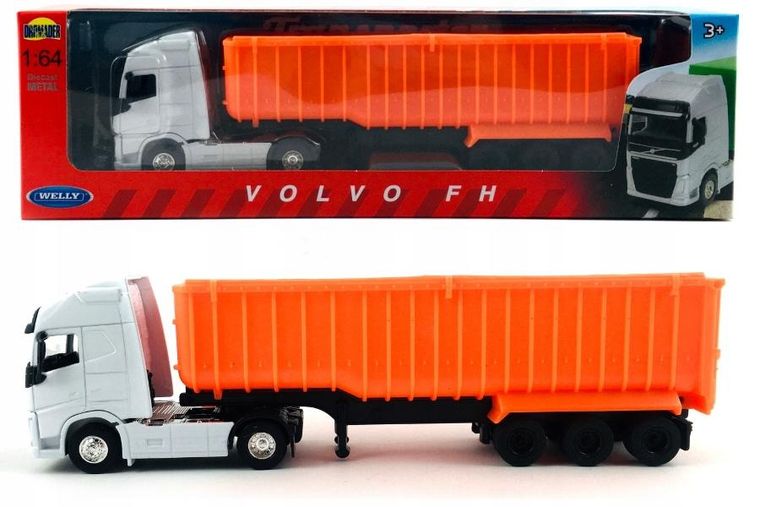 Welly, truck volvo, pojazd, 1:64