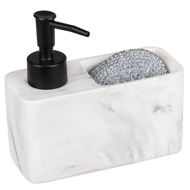 Wenko, dozownik płynu do naczyń, Resa Marble z przegrodą na gąbkę