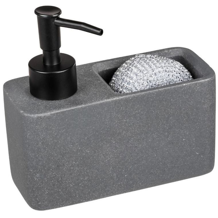 Wenko, dozownik płynu do naczyń, Resa Marble, z przegrodą na gąbkę