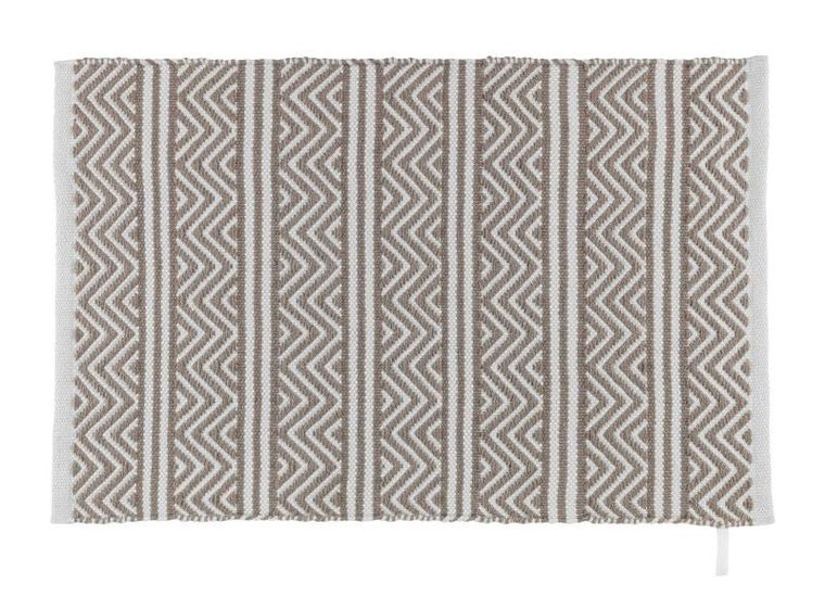 Wenko, dywanik łazienkowy, Shaki, poliester z recyklingu, wzór etniczny