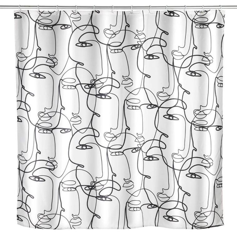 Wenko, Faces, zasłona prysznicowa z powłoką antypleśniową, 180-200 cm