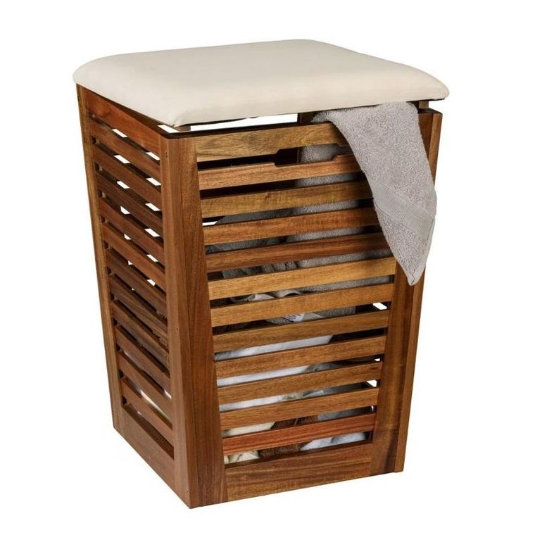 Wenko, Fondi, kosz na pranie z siedziskiem, 56 cm