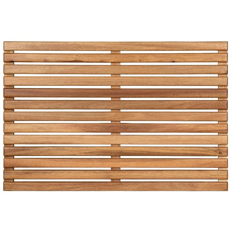 Wenko, kratka prysznicowa z drewna akacji, 40-60 cm