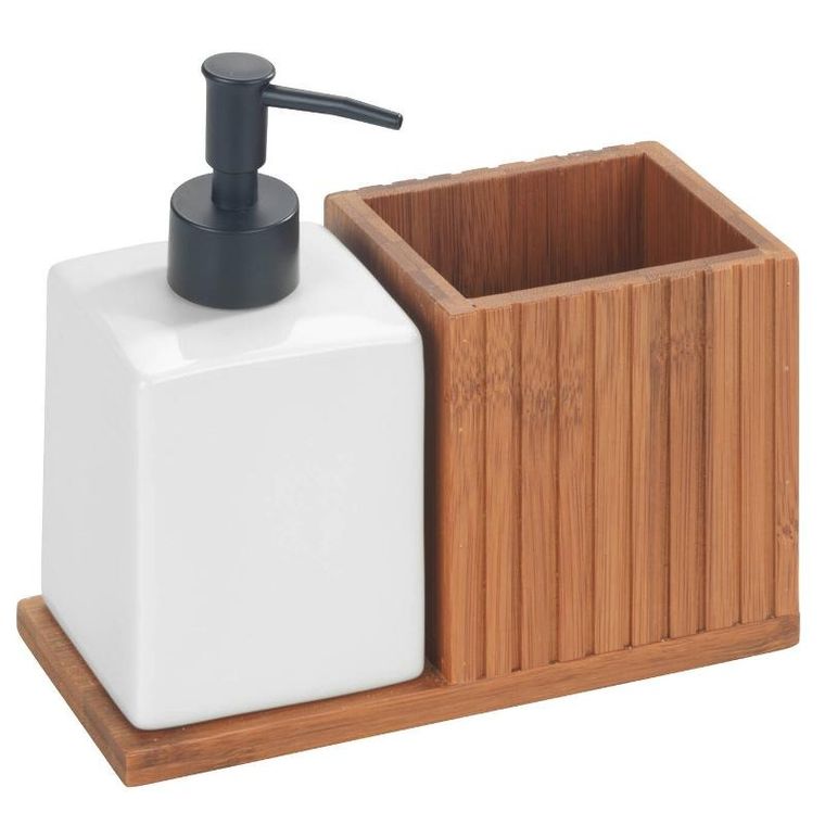 Wenko, Mera, dozownik na płyn z bambusowym organizerem