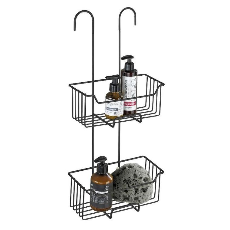 Wenko, Milo, koszyk łazienkowy, dwupoziomowy, do montażu na baterii wannowej