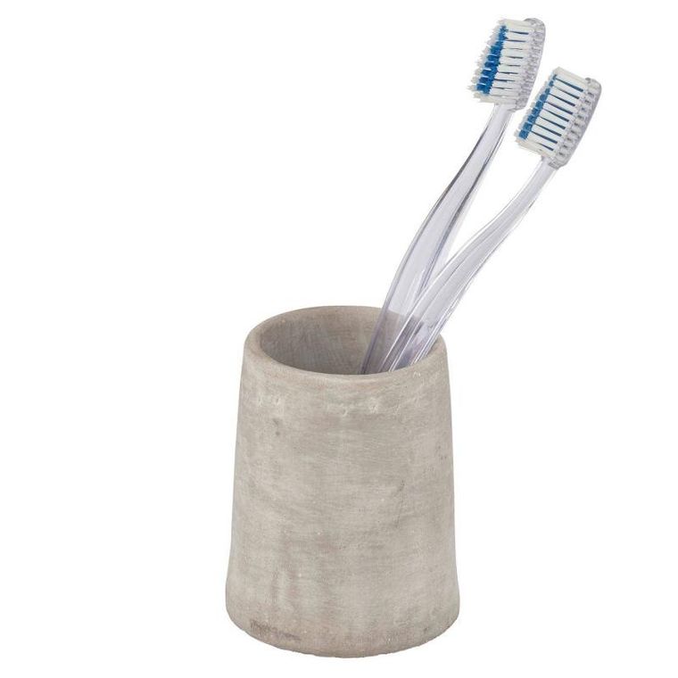 Wenko, pojemnik na szczoteczki do zębów, Villena, beton, Ø 7,4 cm
