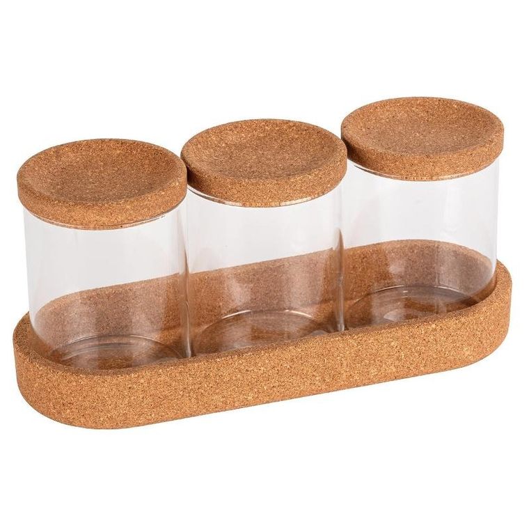 Wenko, pojemniki na płatki kosmetyczne i patyczki, Apiro, 3 szt.