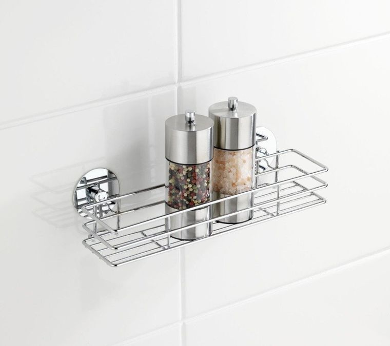 Wenko, półka kuchenna na przyprawy, TurboFix, stal chromowana