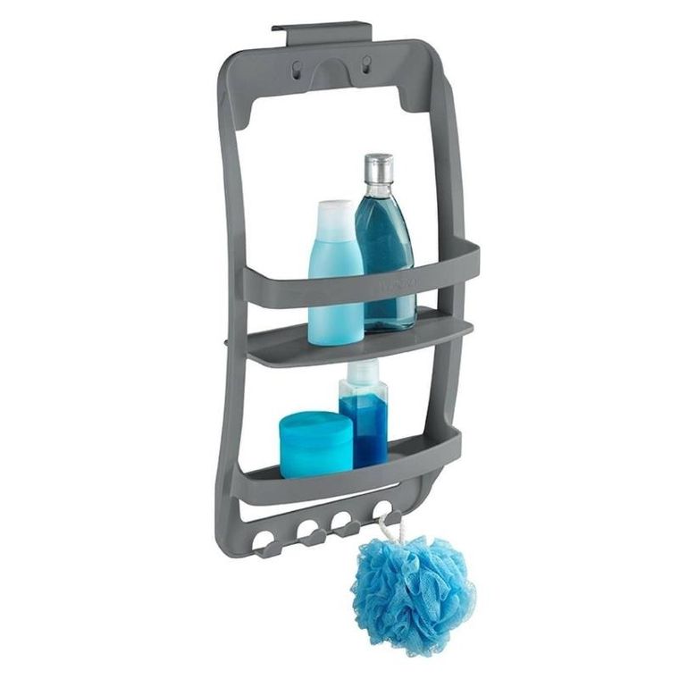 Wenko, półka łazienkowa bez wiercenia, dwupoziomowa, 26-54,5-11,5 cm