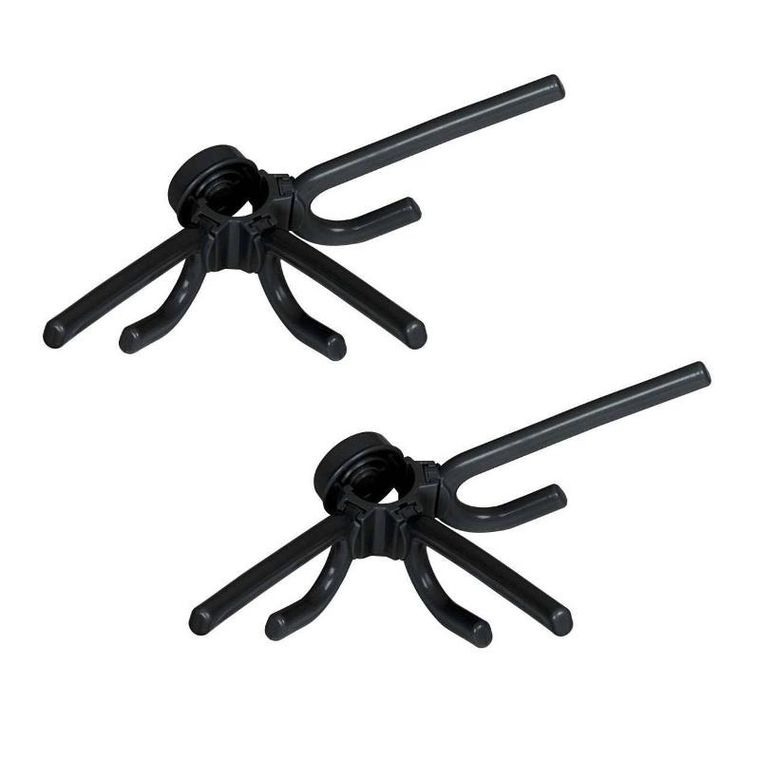 Wenko, potrójny haczyk na ubrania, płaszcze, Herkules, czarny, 2 szt.