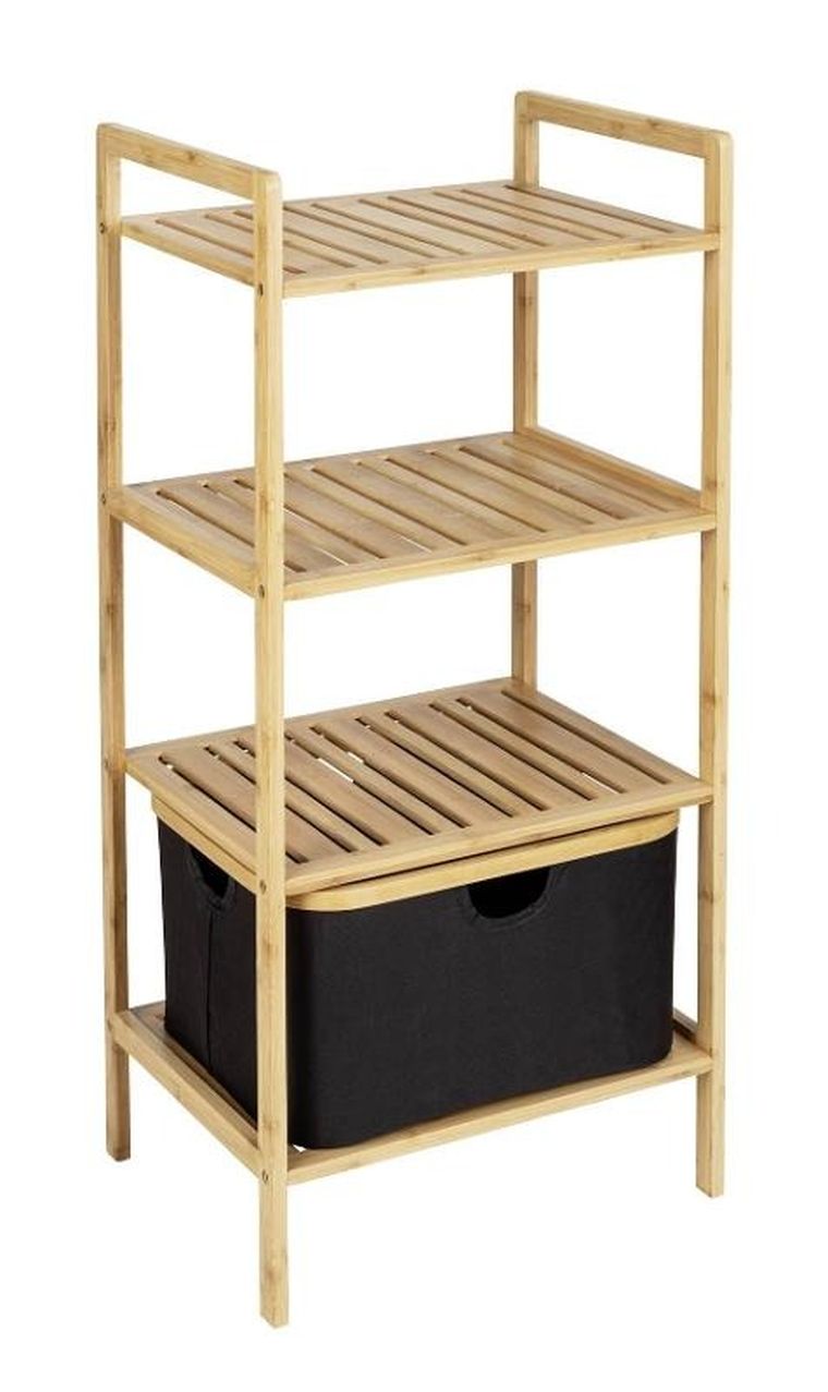Wenko, regał łazienkowy z 3 poziomami, bambus, Ecori