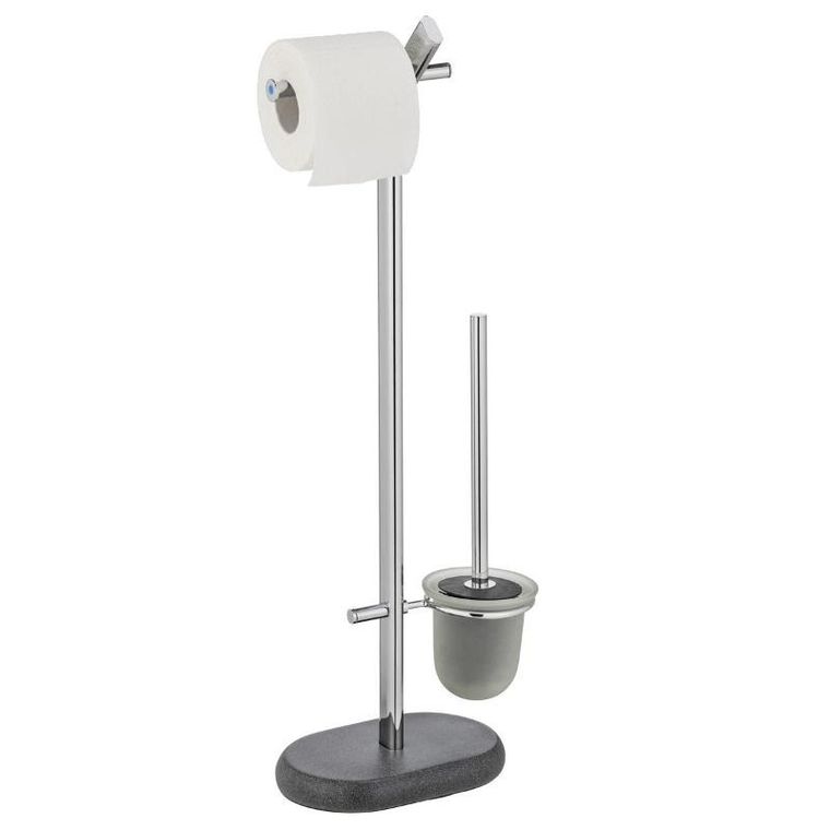 Wenko, stojak na papier toaletowy i szczotkę, Puro, stal nierdzewna