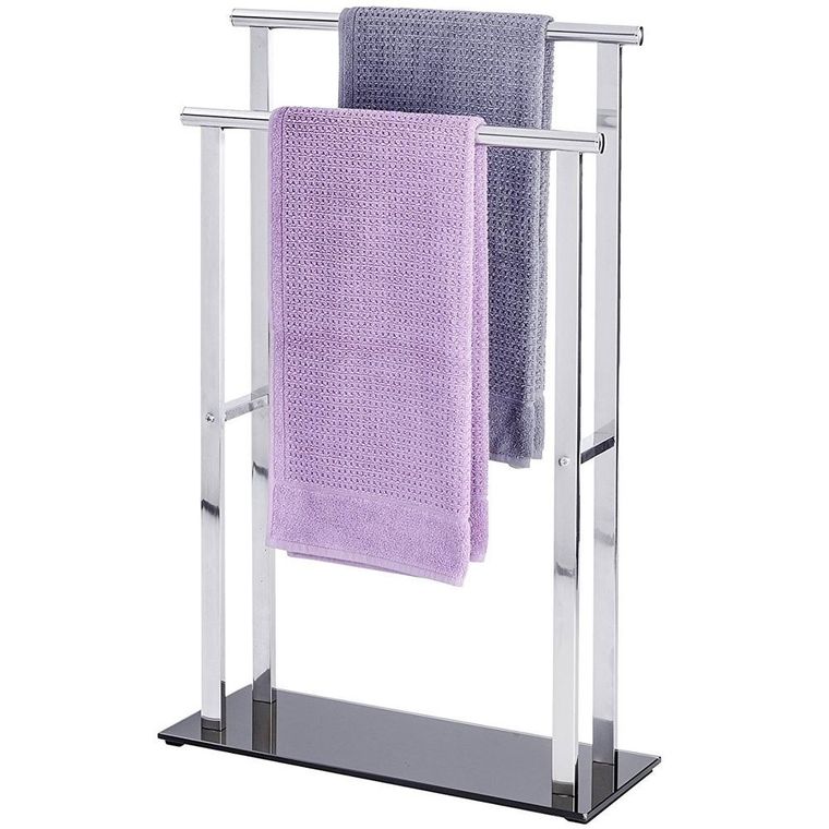 Wenko, stojak na ręczniki, Lava, 2 ramienny, stal nierdzewna