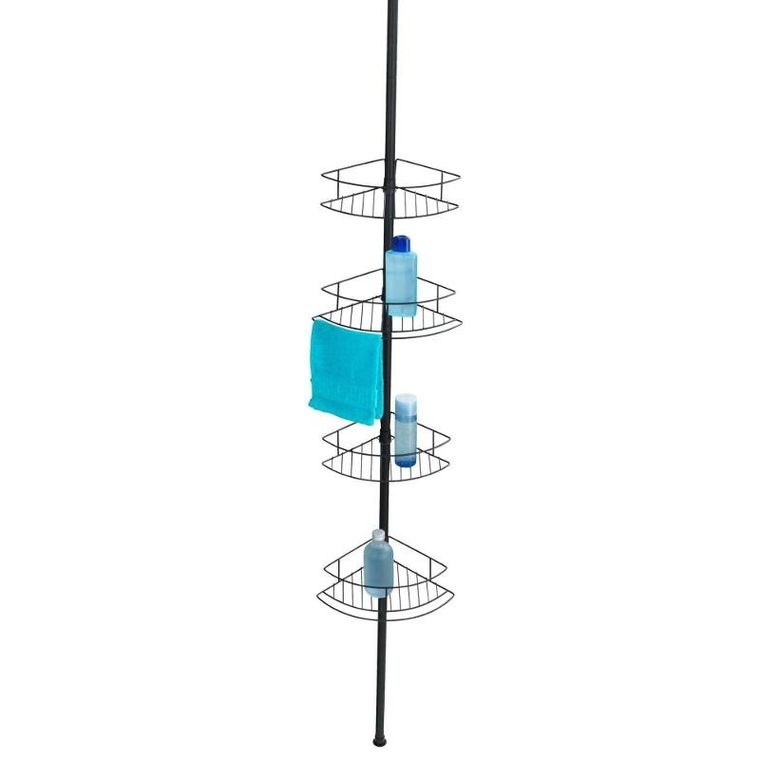Wenko, teleskopowa półka pod prysznic, Dolcedo, 4 poziomy