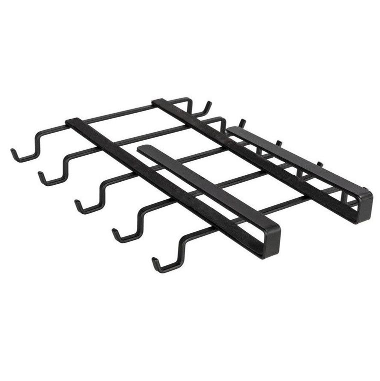 Wenko, uchwyt na kubki do szafki, 8 haczyków, czarny