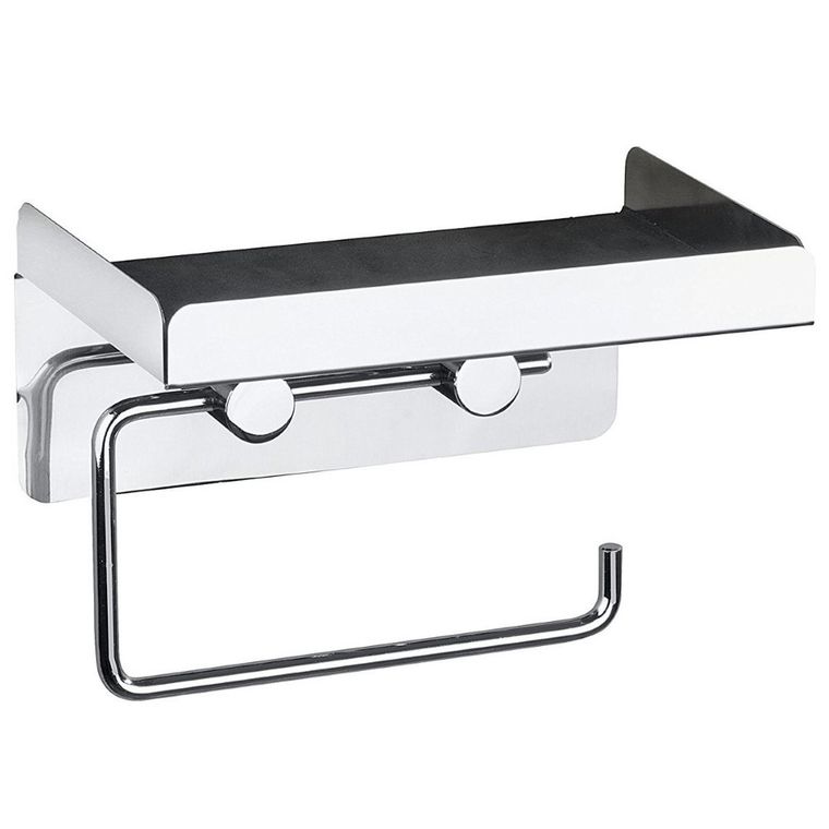 Wenko, uchwyt na papier toaletowy z półką na chusteczki higieniczne, 2w1