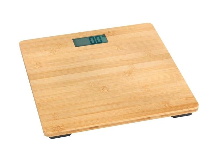 Wenko, waga łazienkowa elektroniczna, bambusowa, 30-30 cm