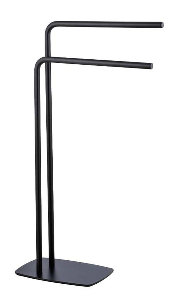 Wenko, wieszak na ręczniki z 2 szczebelkami, czarny, Iria