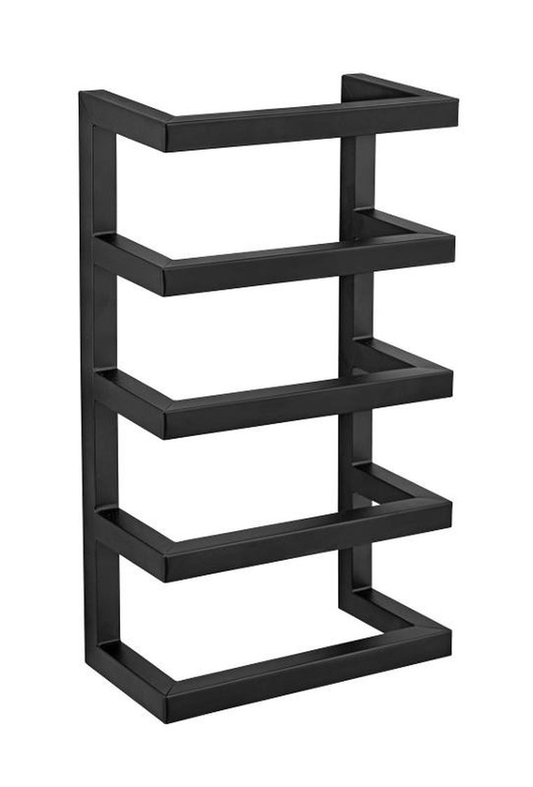 Wenko, wieszak na ręczniki ze stali lakierowanej, czarny mat, Fondrio