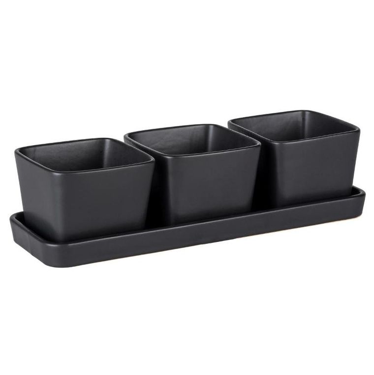 Wenko, zestaw do przekąsek i dipów, 3 miseczki z tacą, 300 ml