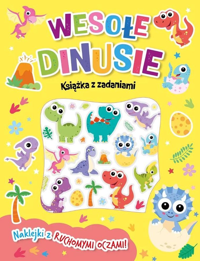 Wesołe dinusie. Książka z zadaniami