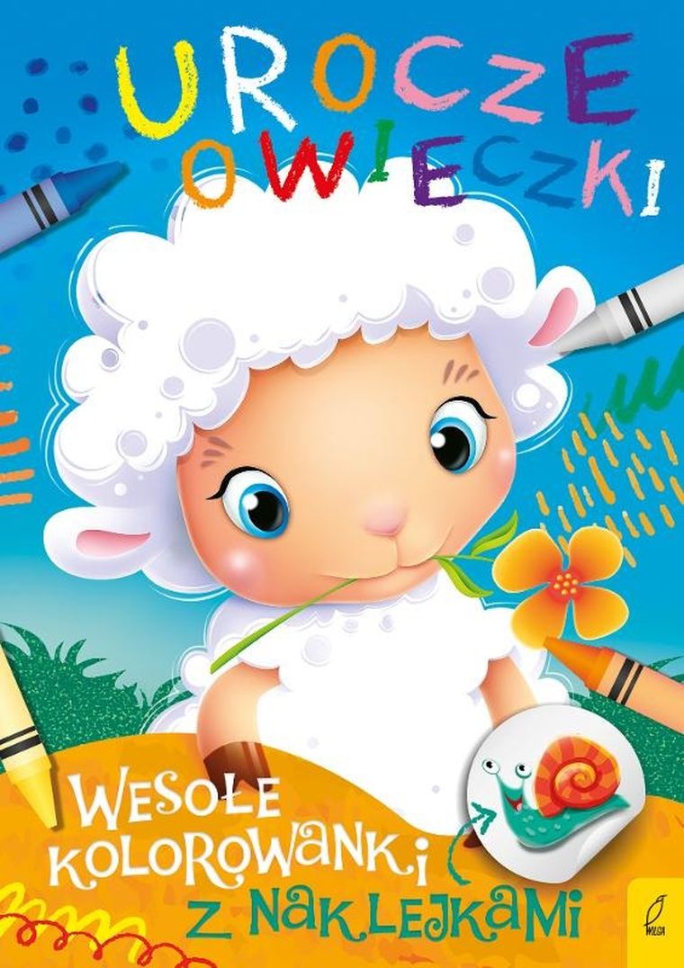 Wesołe kolorowanki z naklejkami. Urocze owieczki