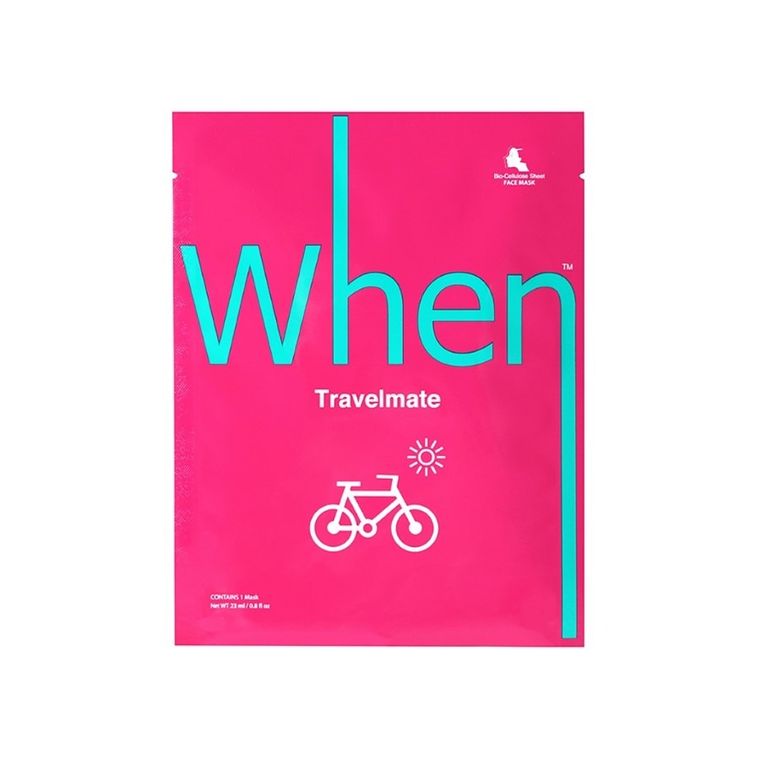 When, maska na twarz w płacie, Travelmate, 1 szt.