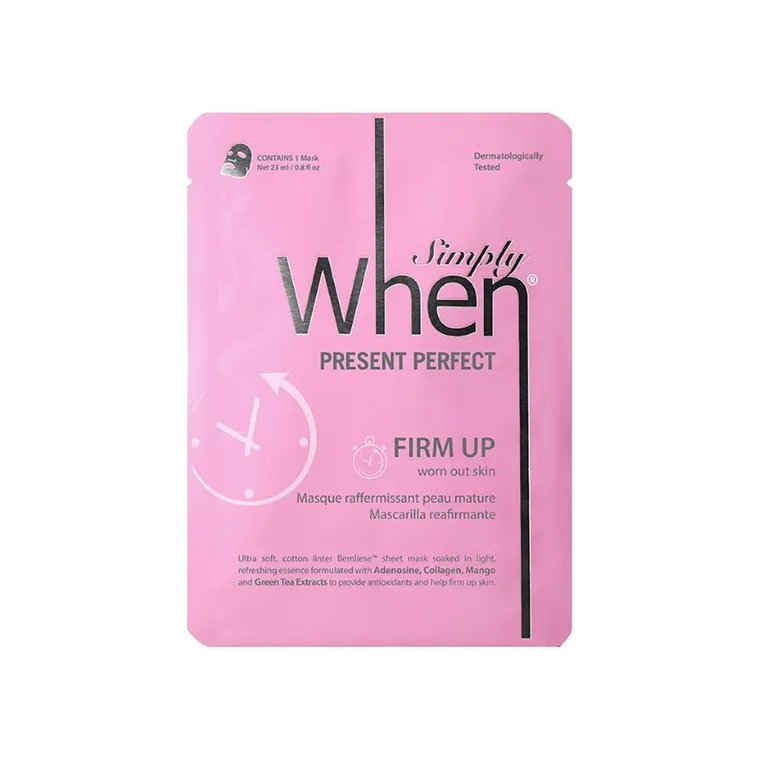 When, Simply, maska na twarz w płacie, Present Perfect, 1 szt.