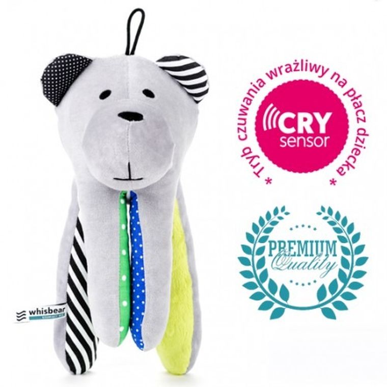Whisbear - Szumiący Miś z funkcją CRYsensor, cytryna, zabawka uspokajająca