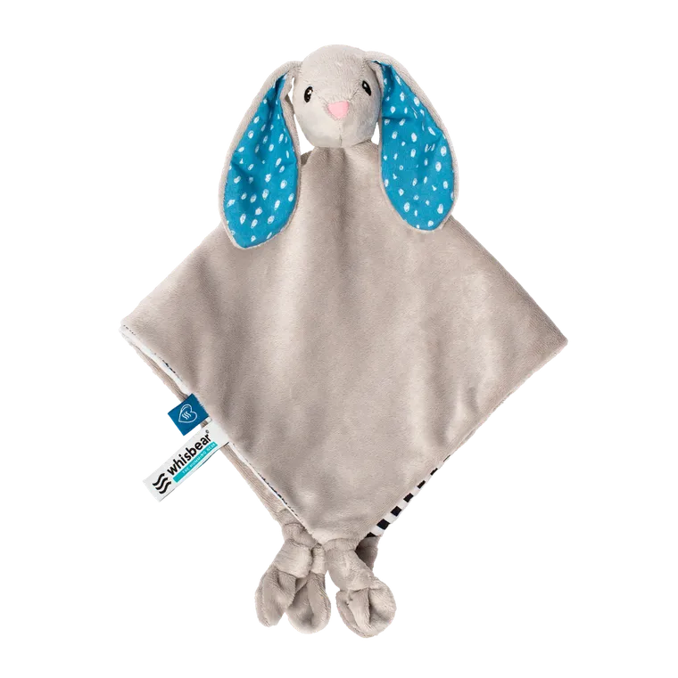 Whisbear, DouDou, Króliczek, kocyk przytulanka, szary