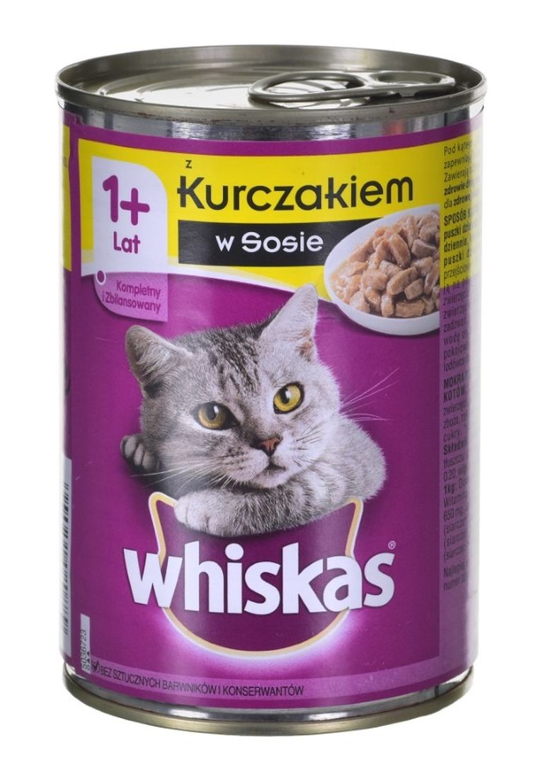 Whiskas, Adult, kurczak, karma w puszce, 400g