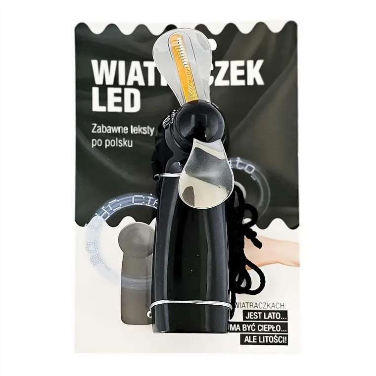 Wiatraczek LED, czarny