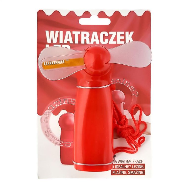 Wiatraczek LED, czerwony