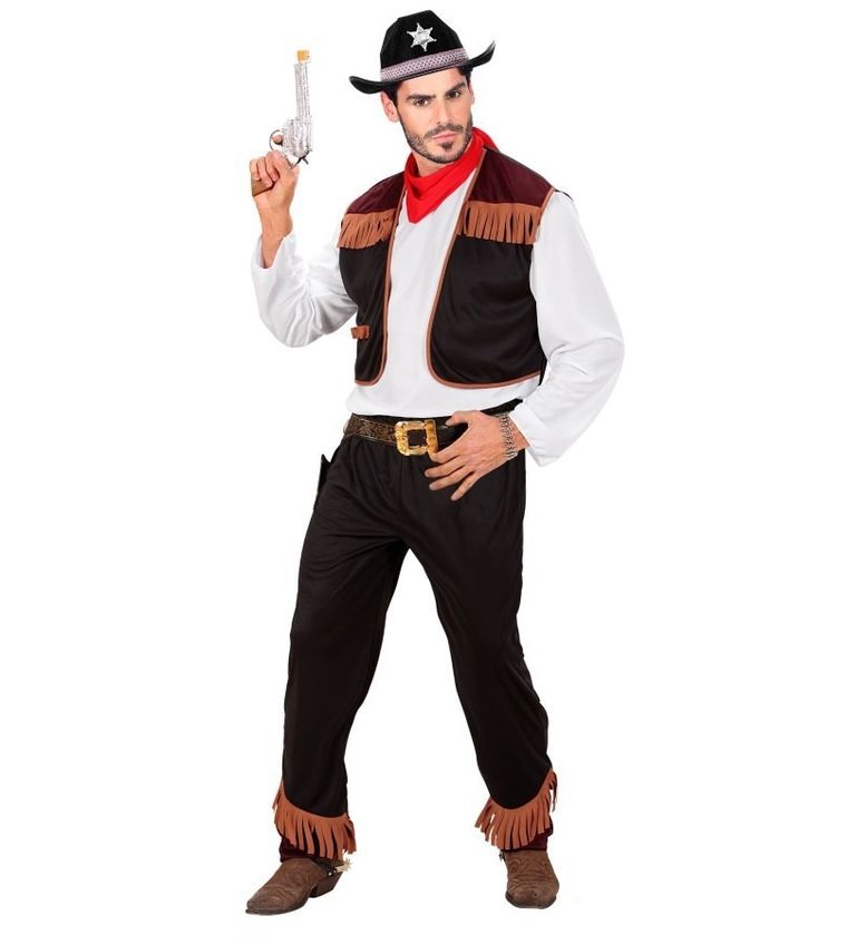 Widmann, kowboj, strój, brązowy, rozmiar L/XL