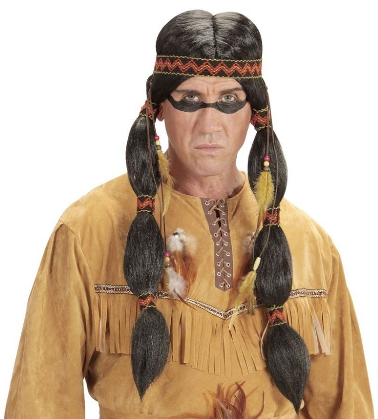 Widmann, peruka indiańska z warkoczami