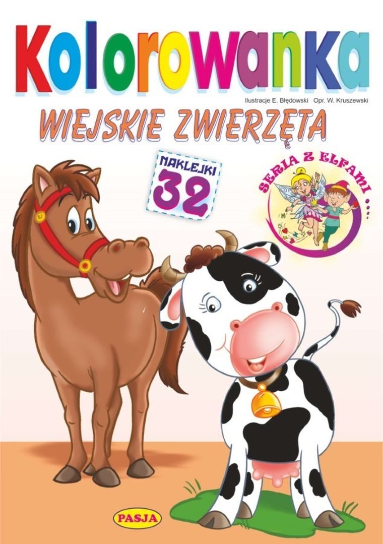 Wiejskie zwierzęta, kolorowanka