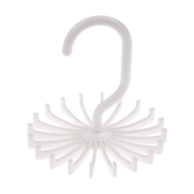 Wieszak na apaszki, krawaty, paski, szaliki, biały