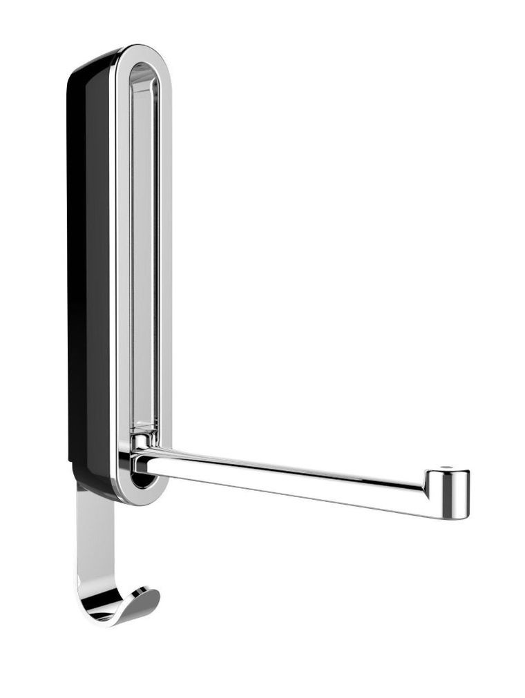 Wieszak na ręczniki, rozkładany, premium sigma, czarny