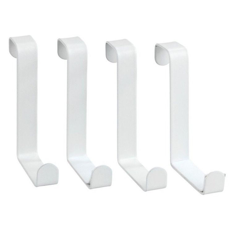 Wieszaki na drzwi, 4 szt., matowe białe