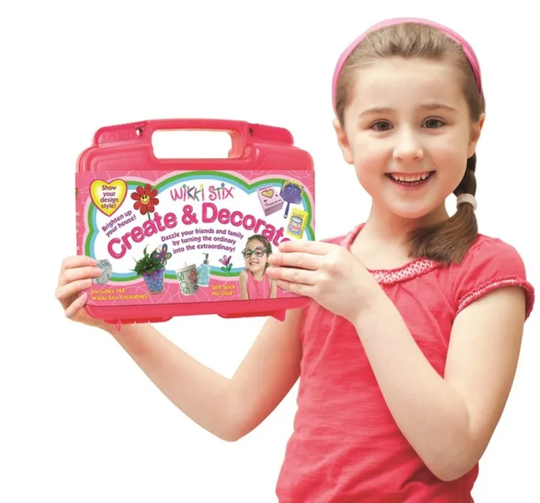 Wikki Stix, woskowe sznureczki, różowa walizka, rozmiar XL, 144 szt.