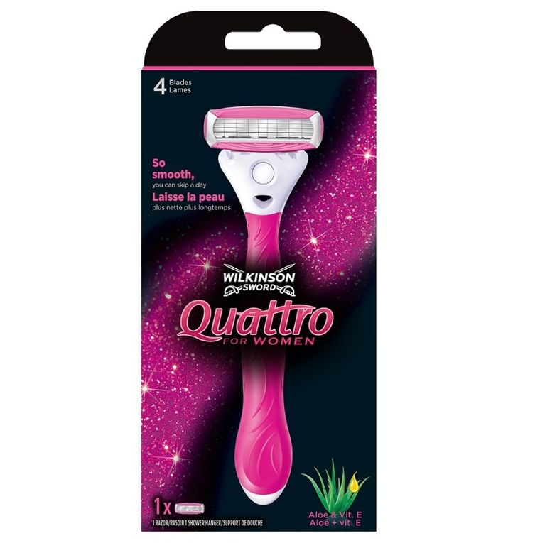 Wilkinson, Quattro For Women, maszynka do golenia z wymiennymi ostrzami dla kobiet
