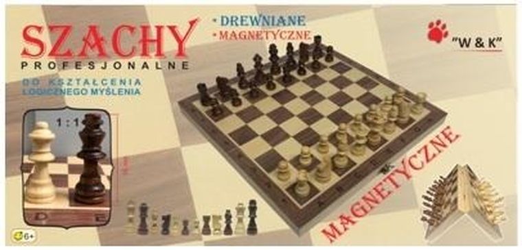 W&K, drewniane szachy królewskie, średnie